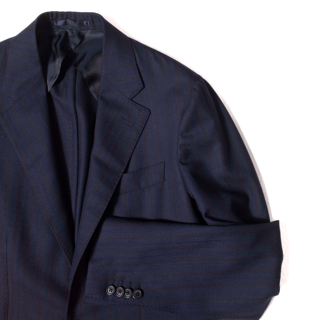 Neapolitan Hand Tailored Navy Suit Sz 58