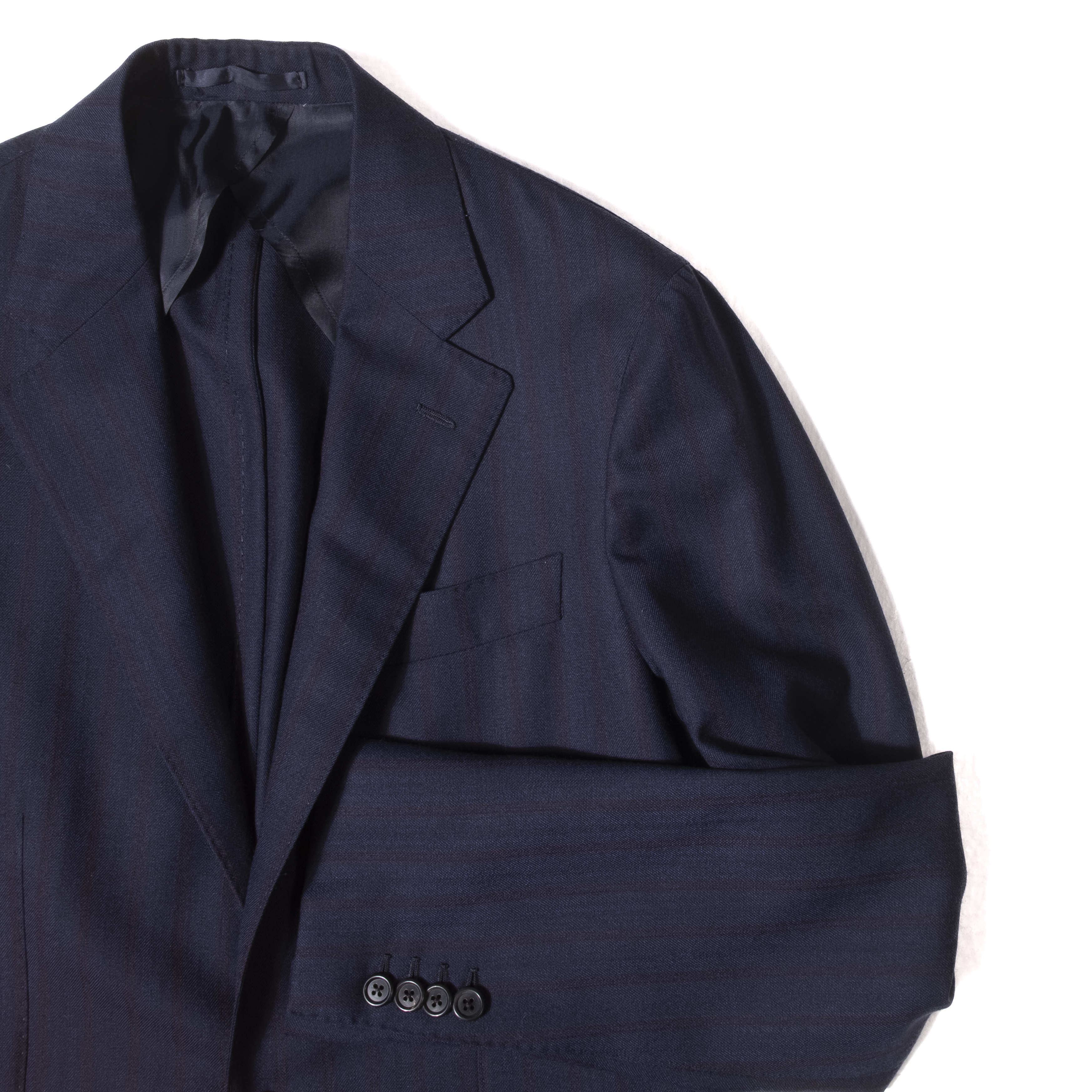 Neapolitan Hand Tailored Navy Suit Sz 58