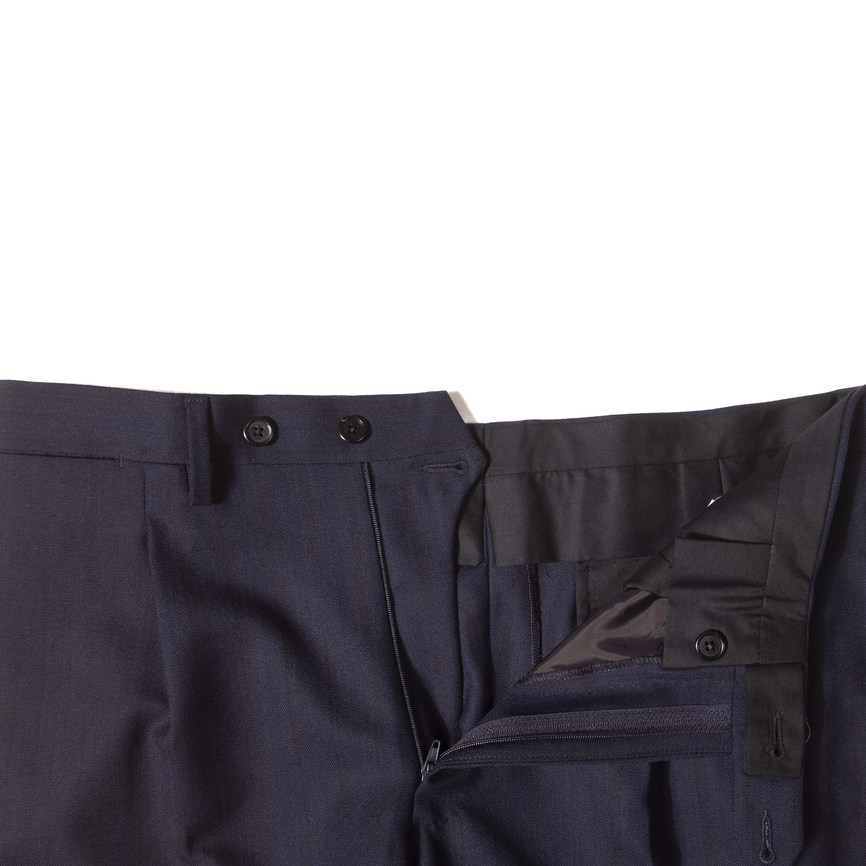 Neapolitan Hand Tailored Navy Suit Sz 58
