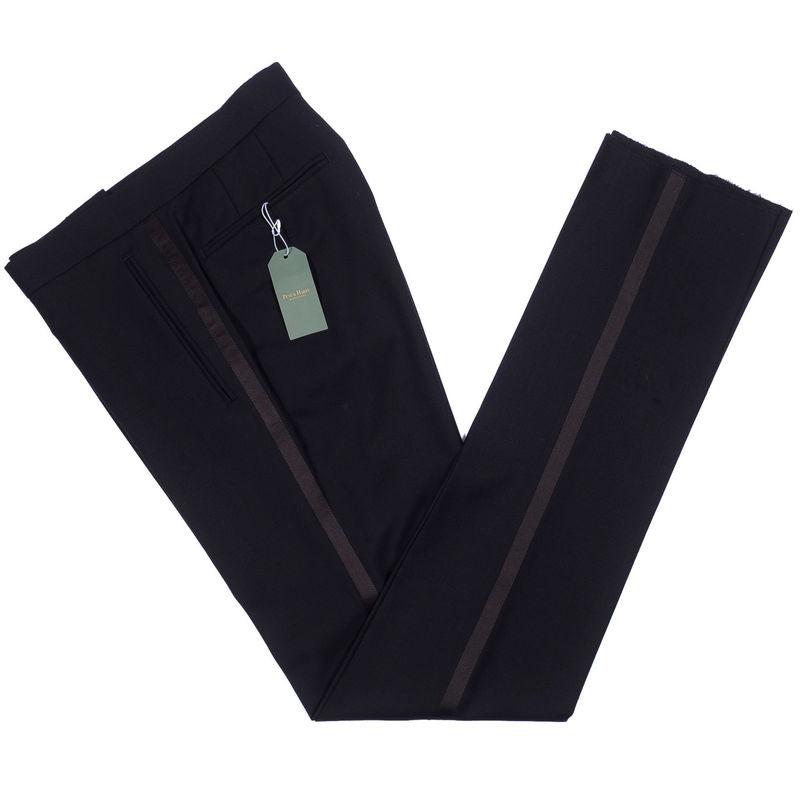 Black Wool Tuxedo Trousers Sz 44