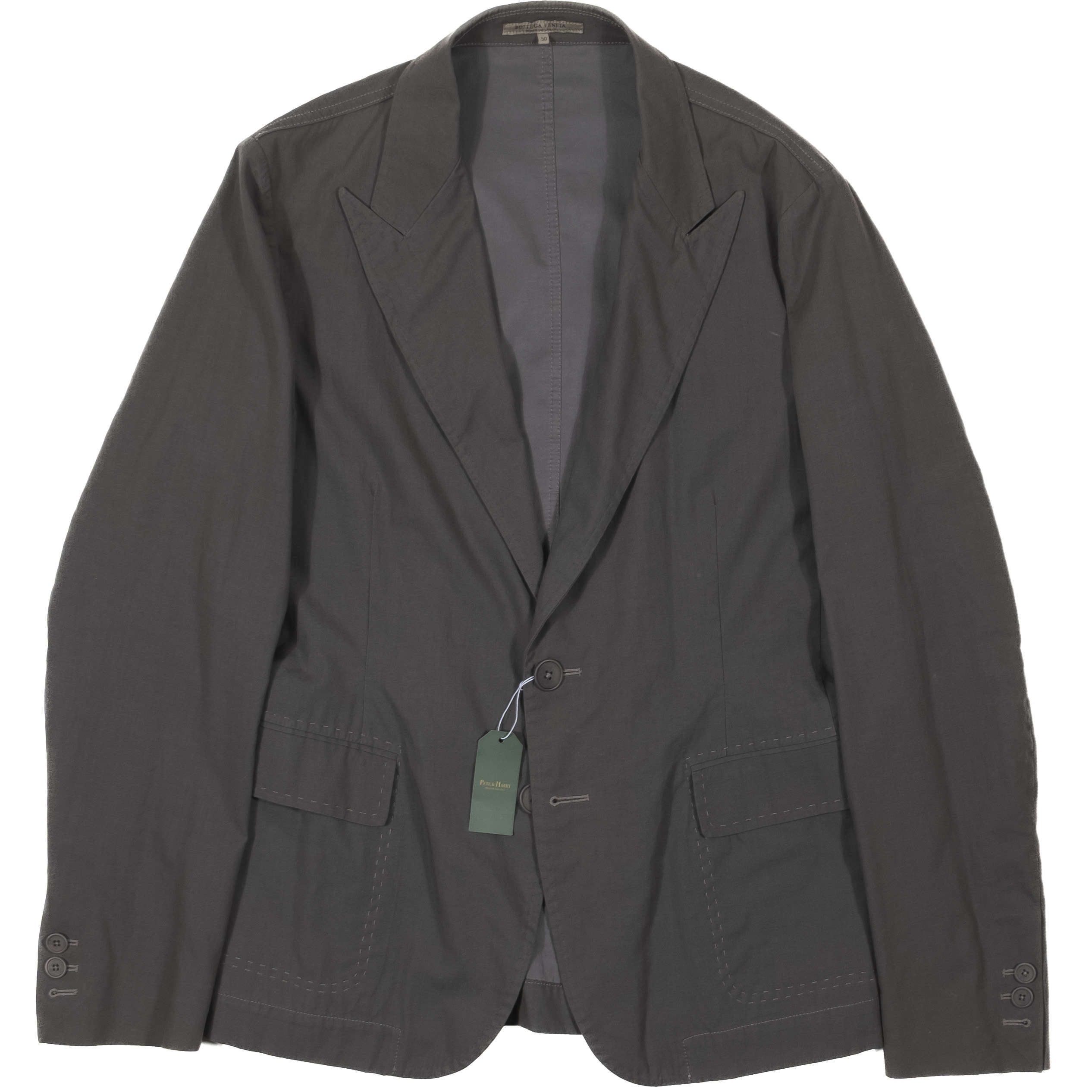 Bottega Veneta Grey Cotton/Wool Sport Coat Sz 50
