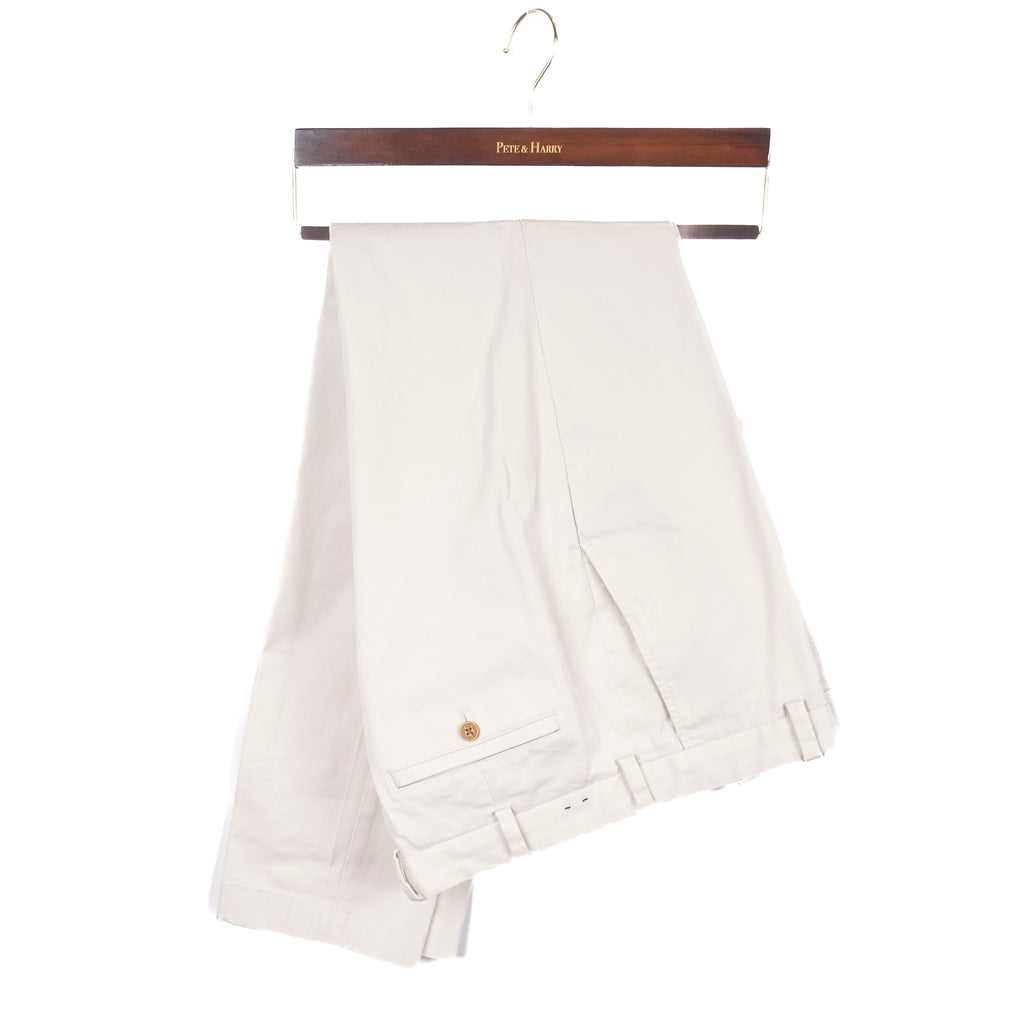 Off White Cotton Trousers