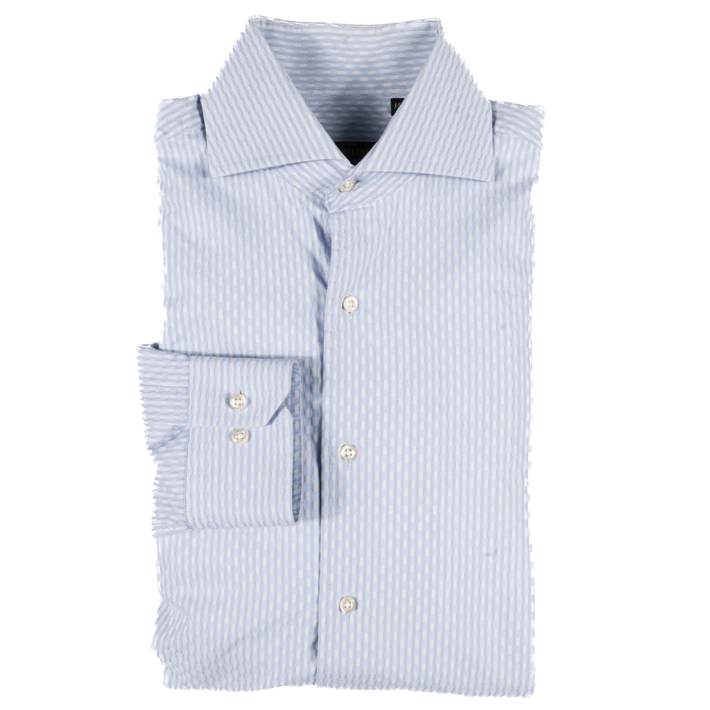 Corneliani Blue and white striped Shirt Sz 41