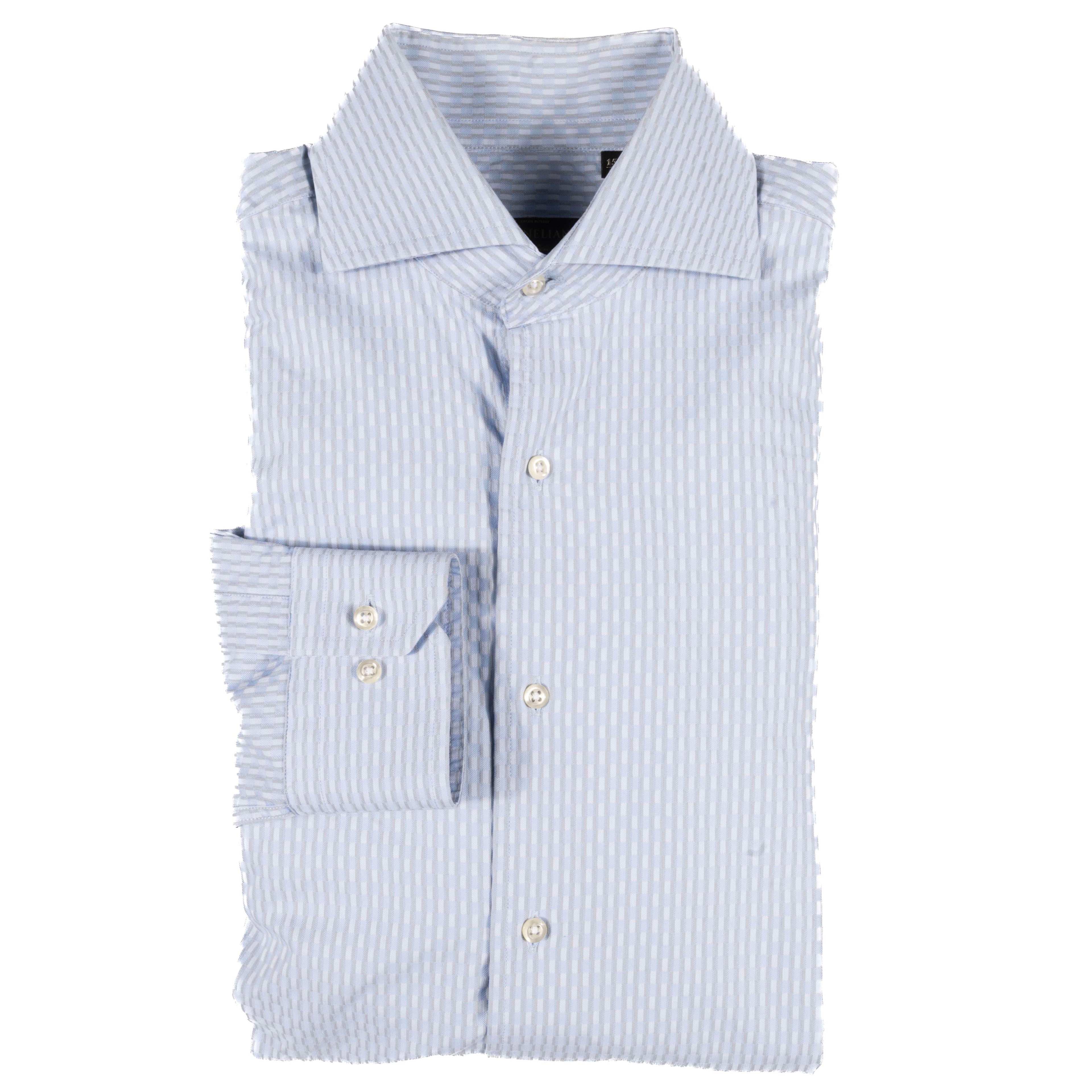 Corneliani Blue and white striped Shirt Sz 41