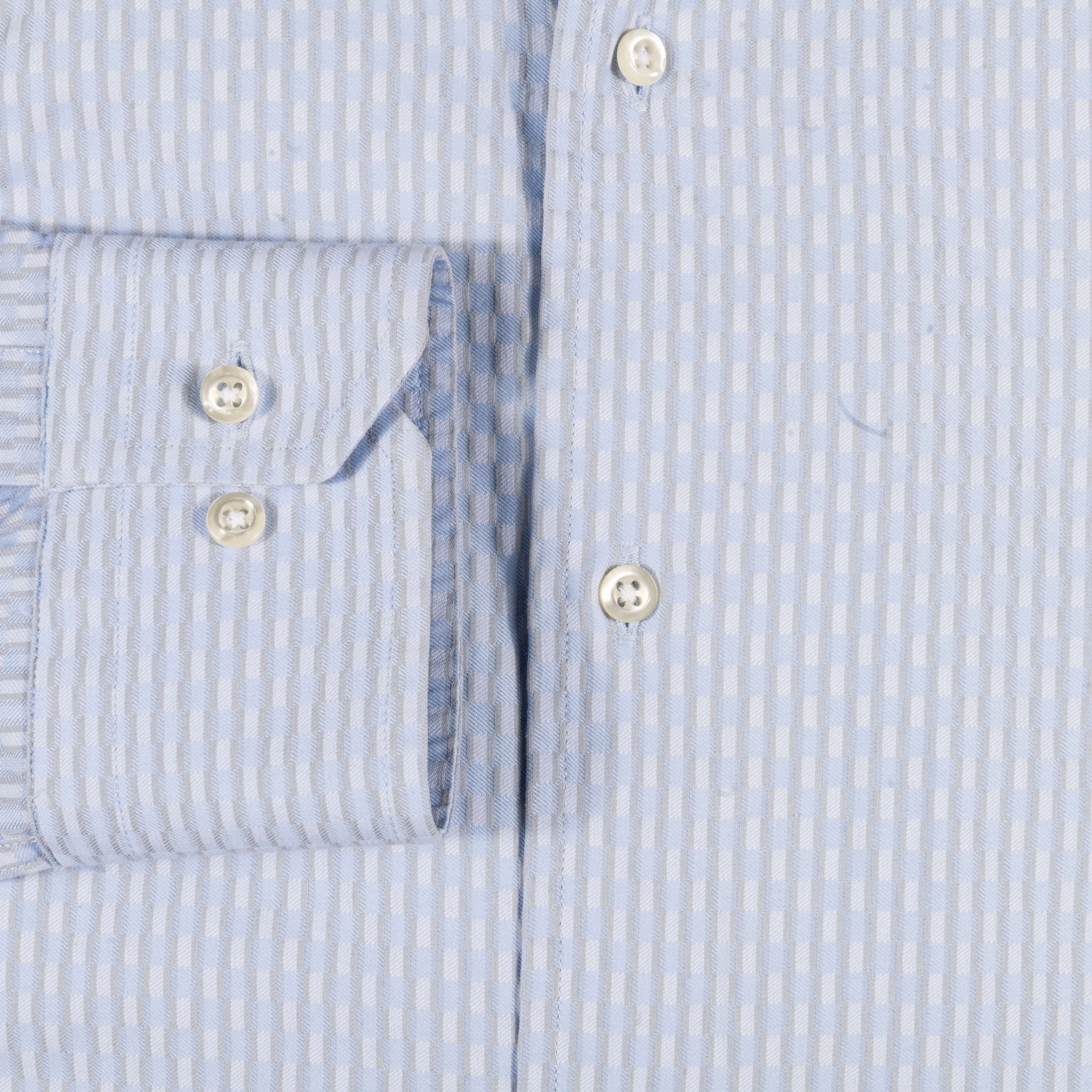 Corneliani Blue and white striped Shirt Sz 41