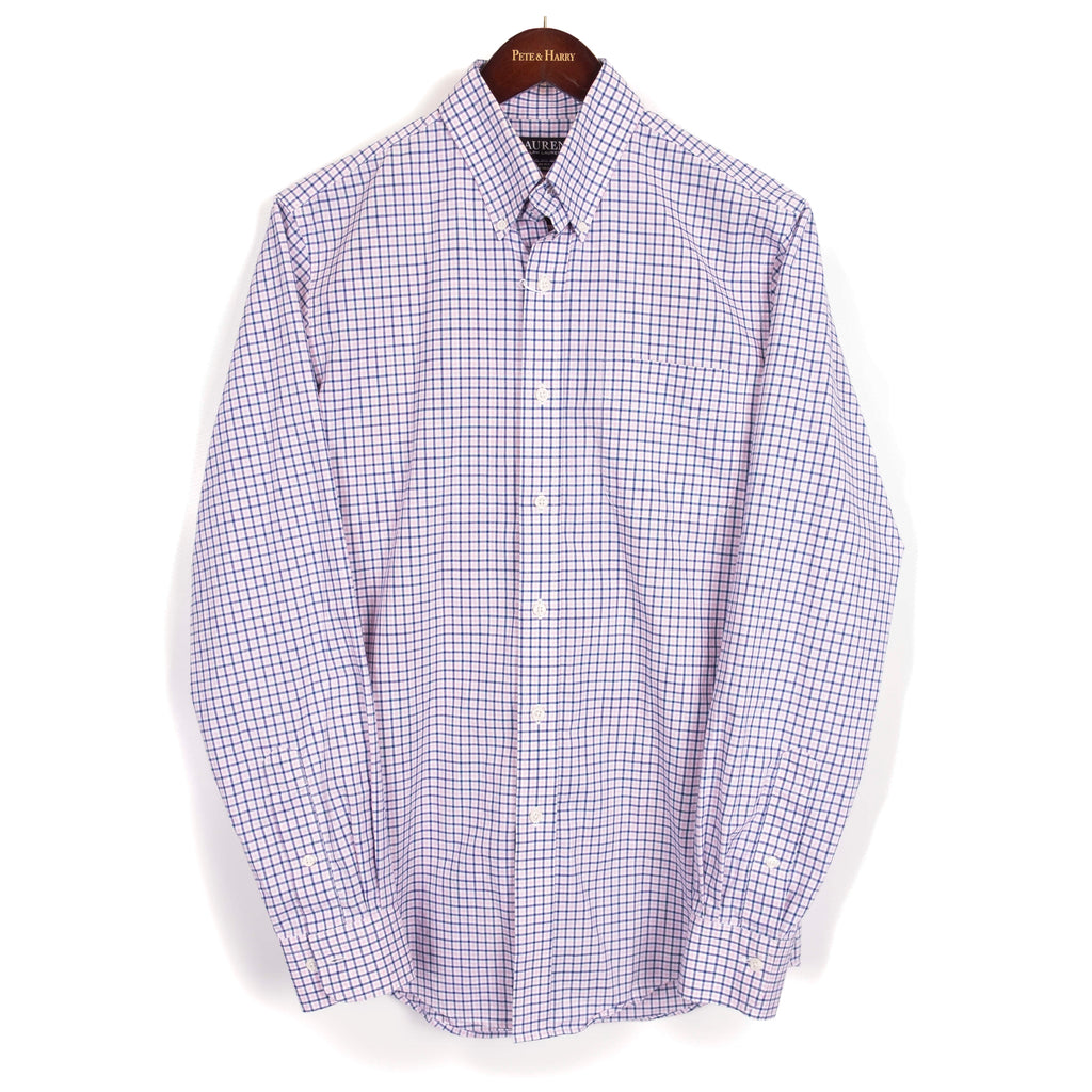Ralph Lauren White, Pink and Blue Checks Buttondown Shirt