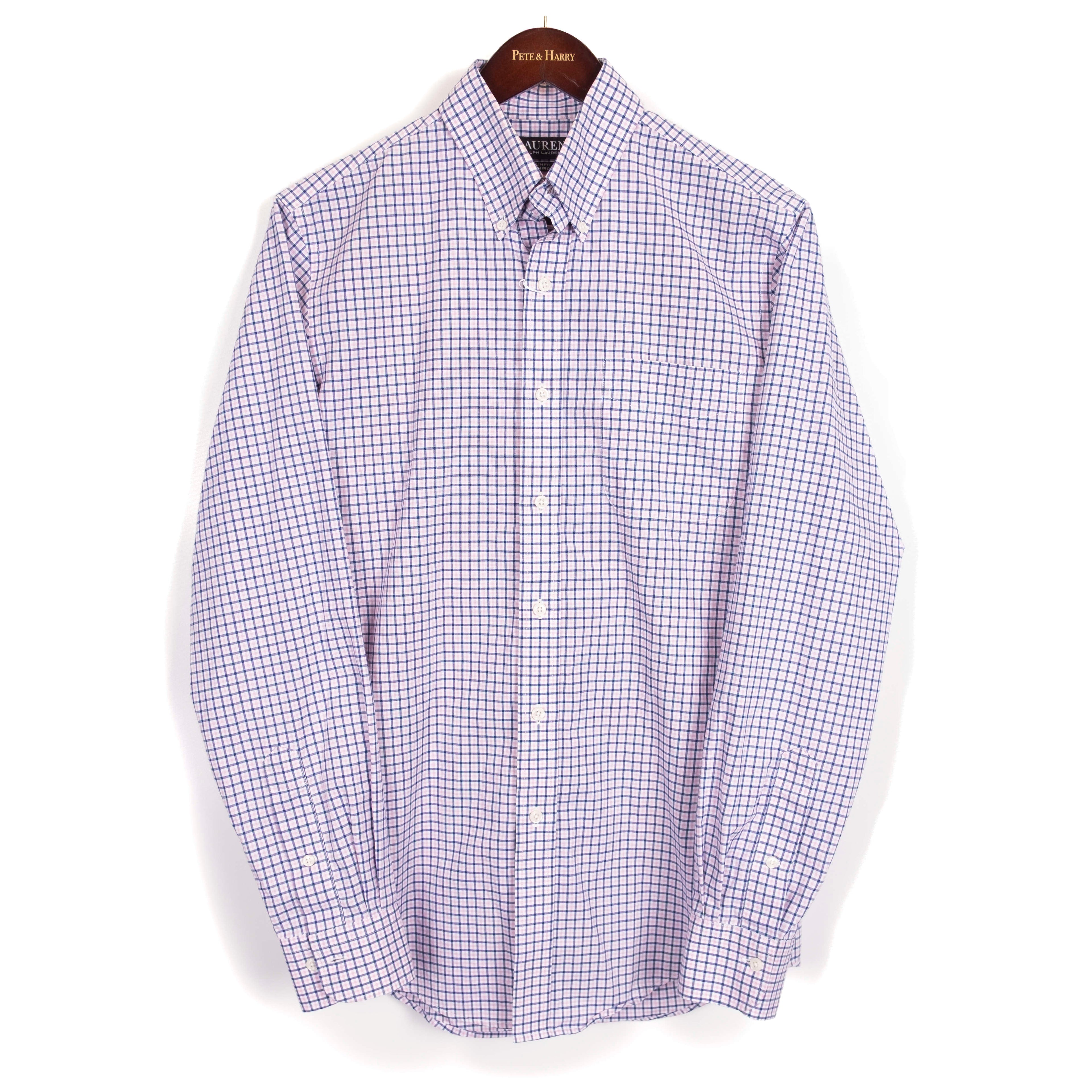 Ralph Lauren White, Pink and Blue Checks Buttondown Shirt