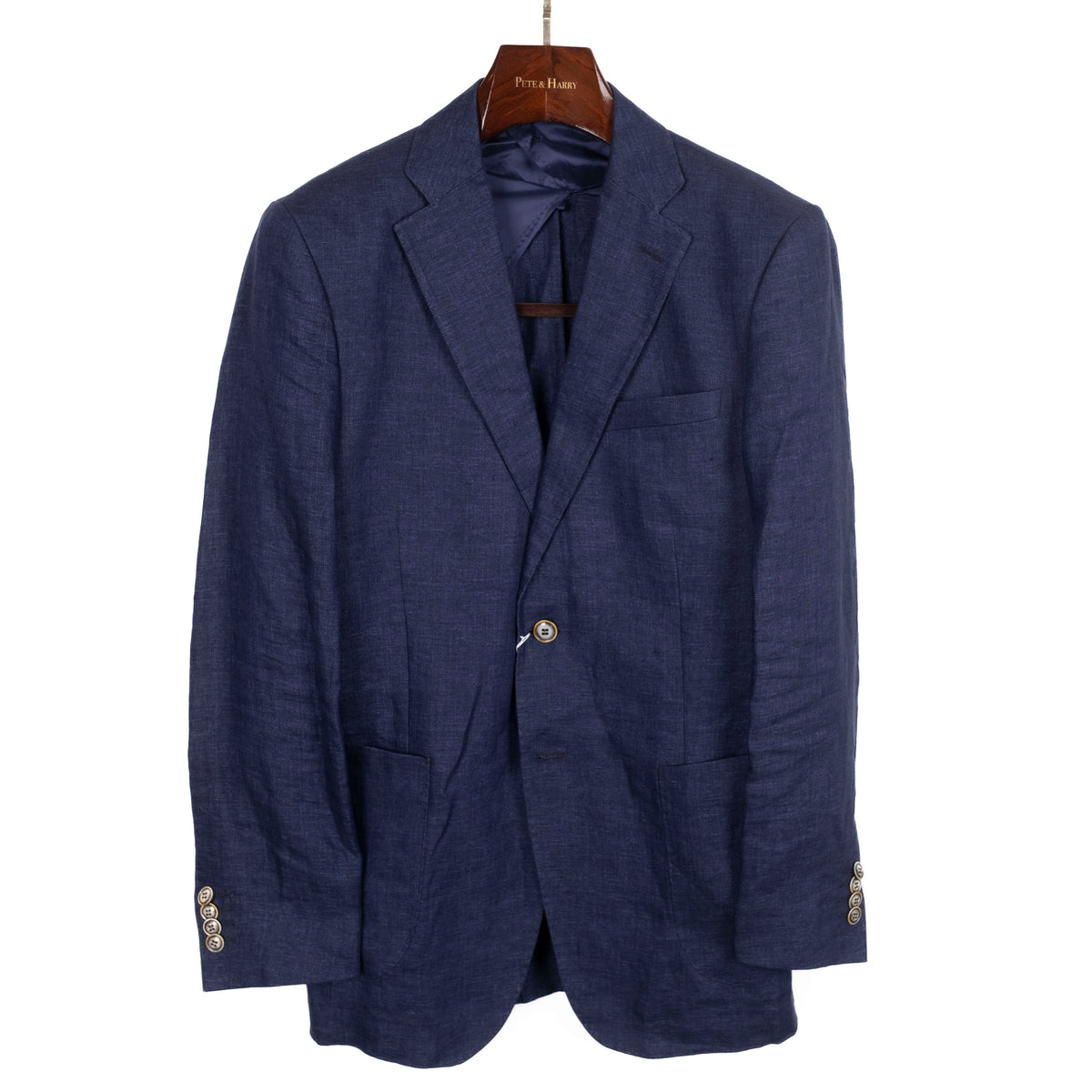 Oscar Jacobson Blue Linen Sport Coat