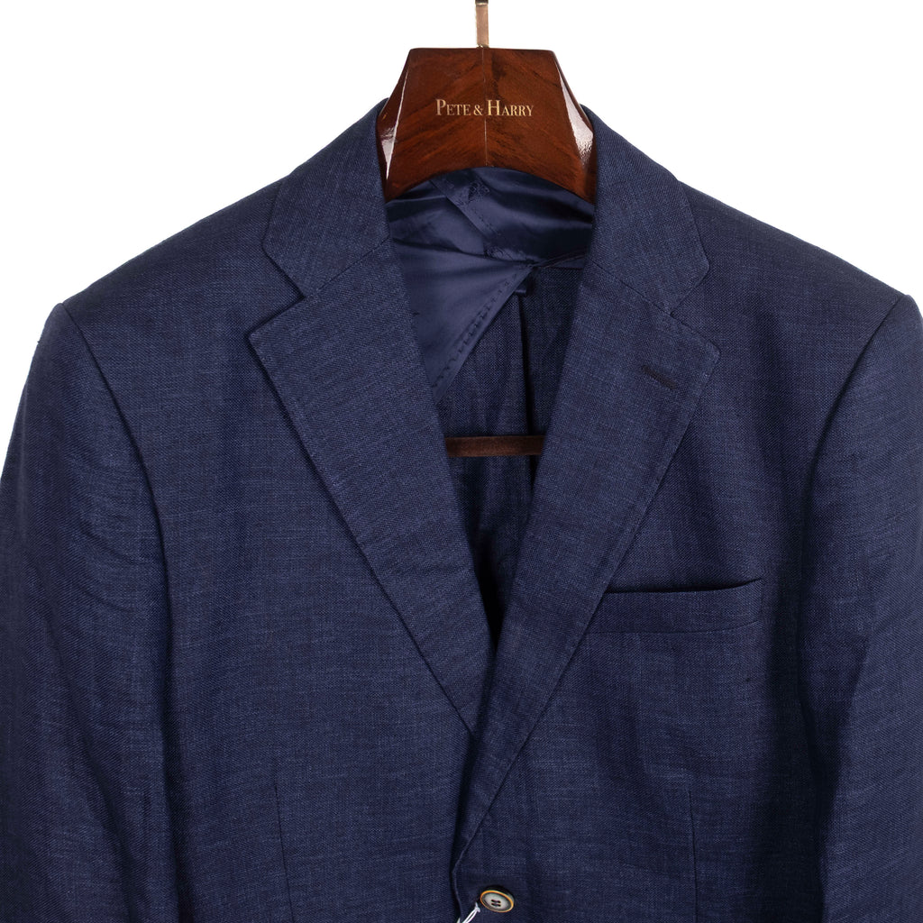 Oscar Jacobson Blue Linen Sport Coat
