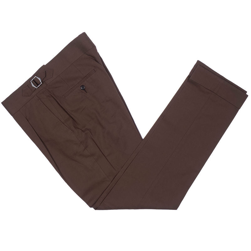 Herse Brown Cotton Trousers, 56R