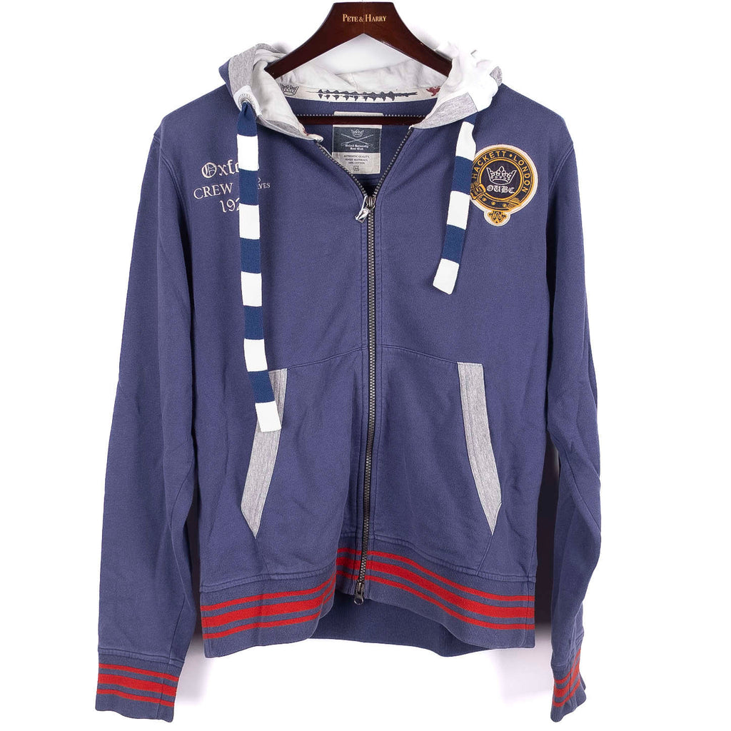 Blue Oxford Crew Hoodie
