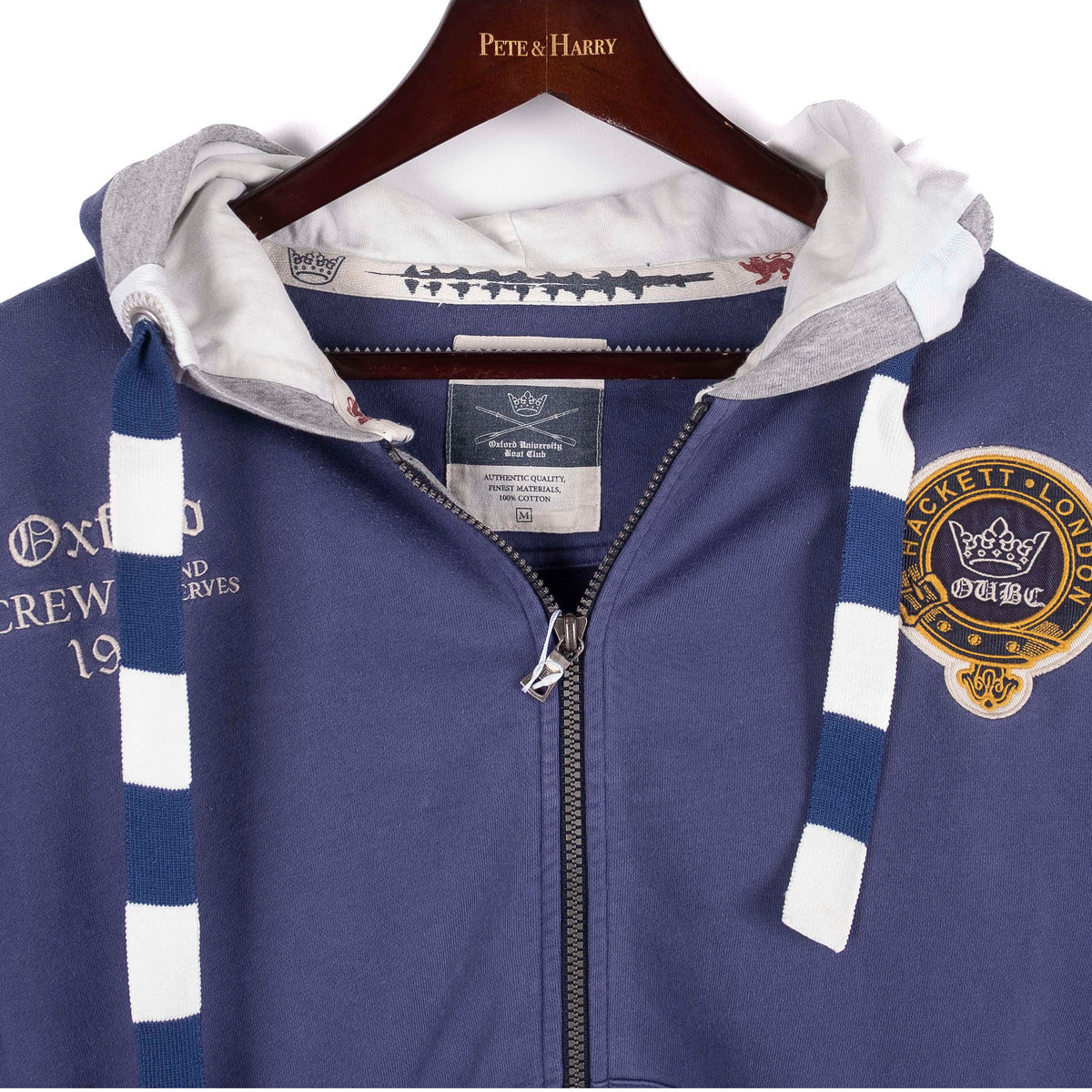 Blue Oxford Crew Hoodie