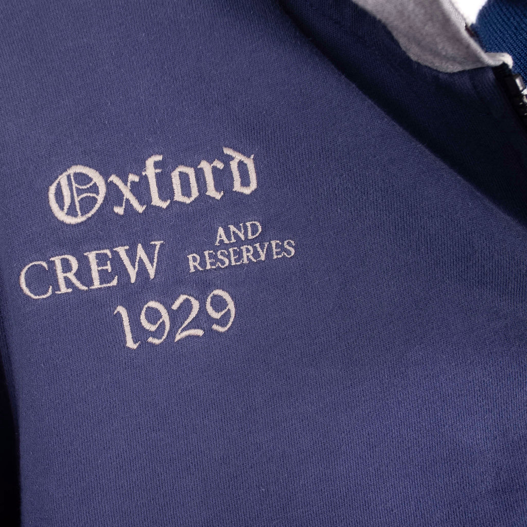 Blue Oxford Crew Hoodie