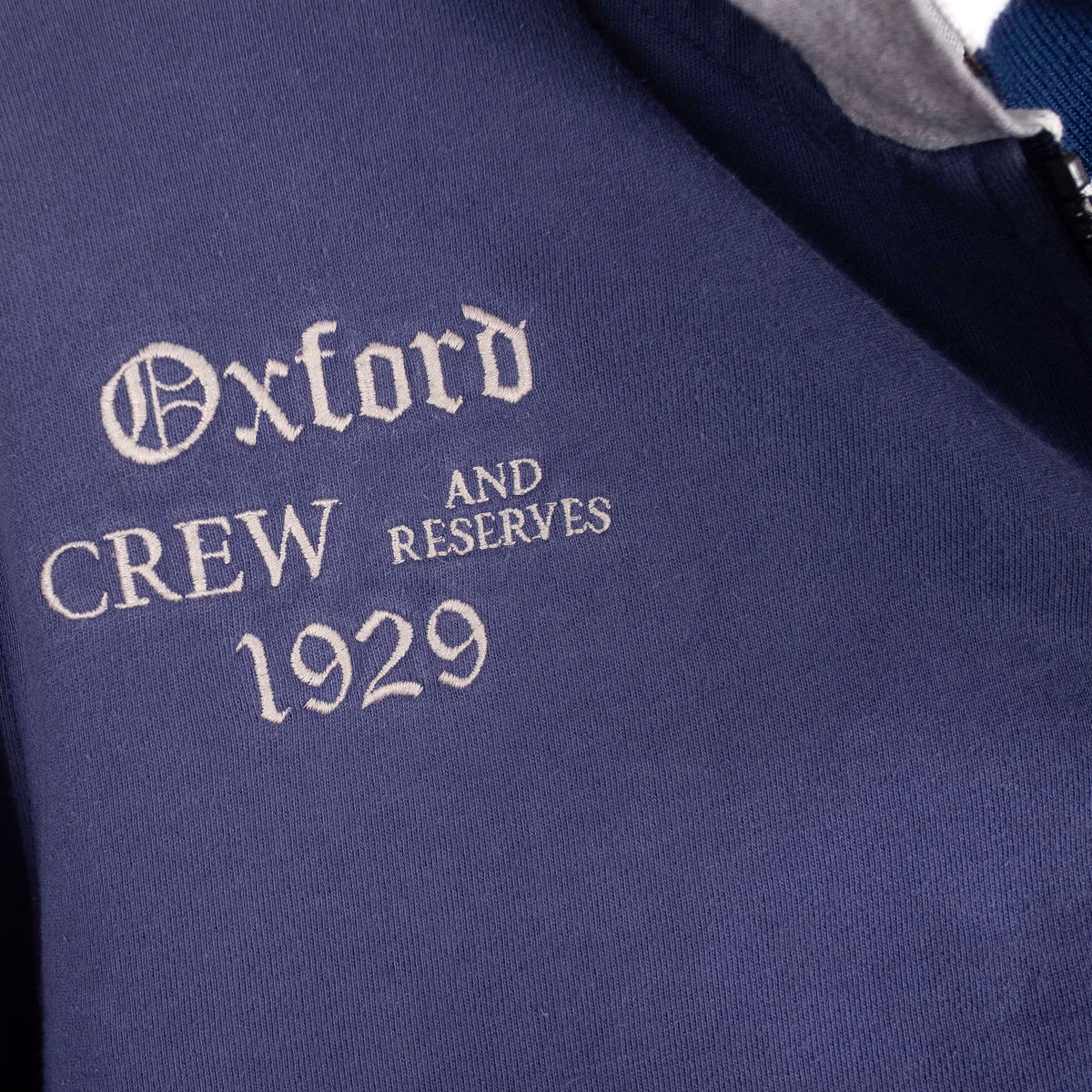 Blue Oxford Crew Hoodie