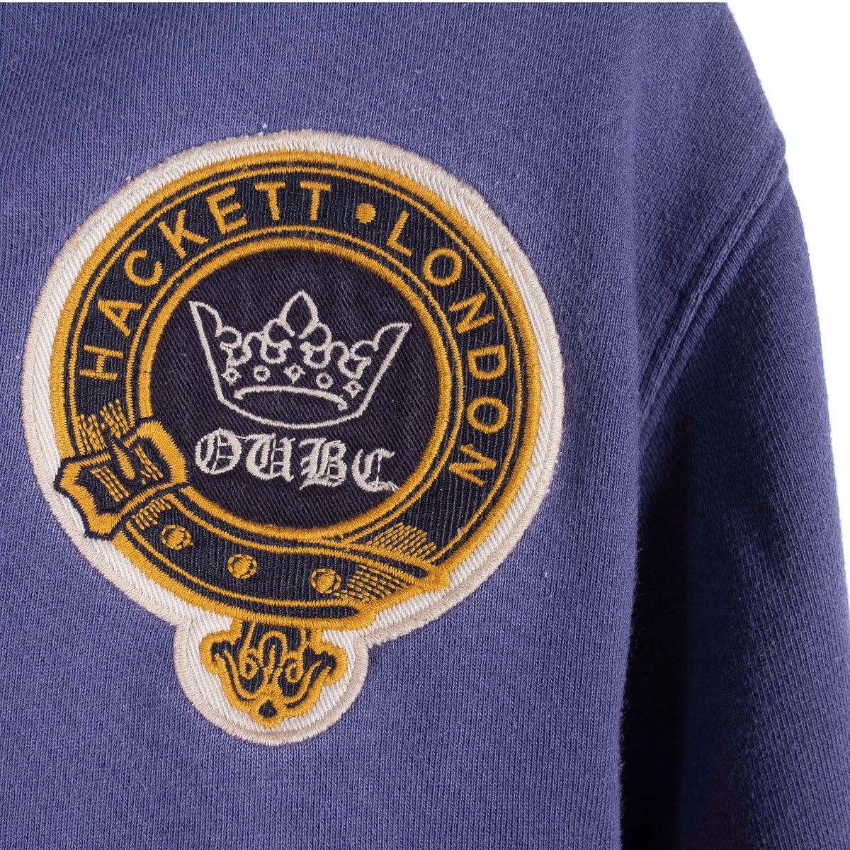 Blue Oxford Crew Hoodie