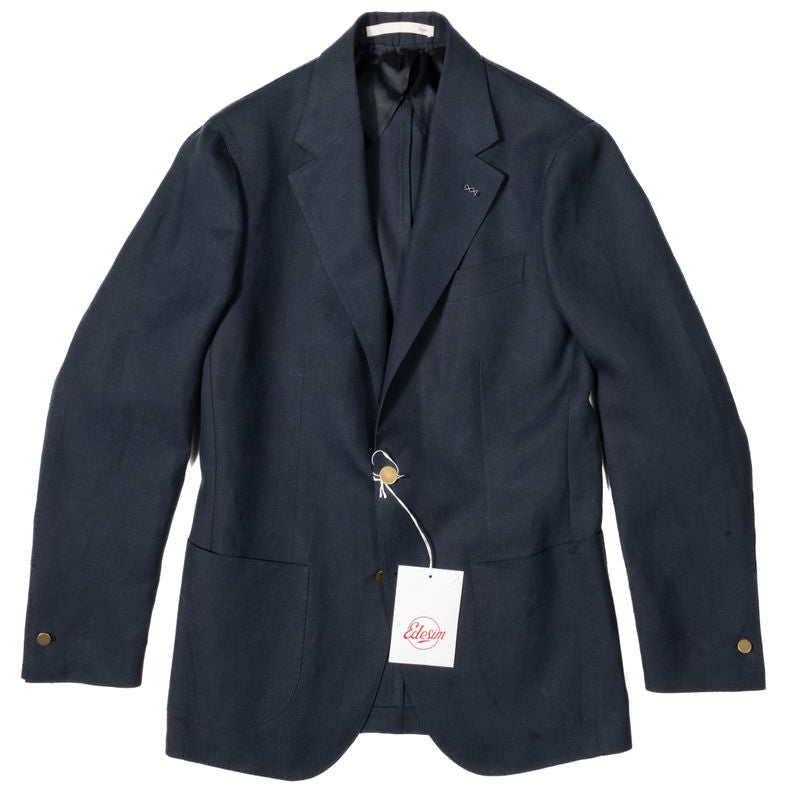 Neapolitan Hand Tailored Navy Club Blazer Sz 50