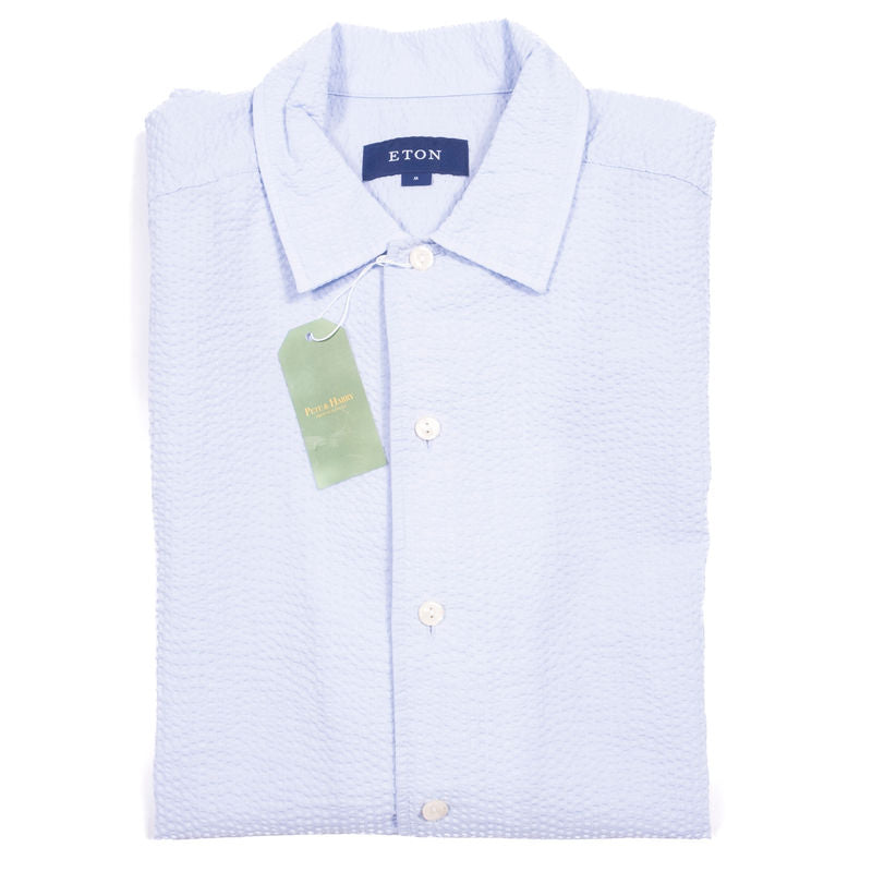 Eton Short Sleeved Seersucker Shirt