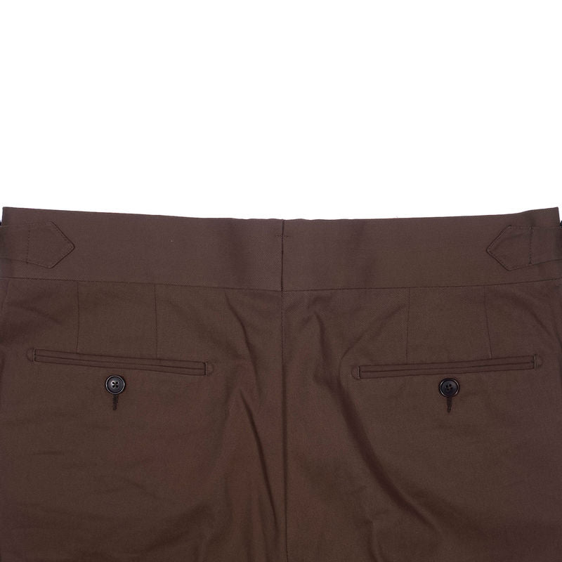 Herse Brown Cotton Suit, 44R