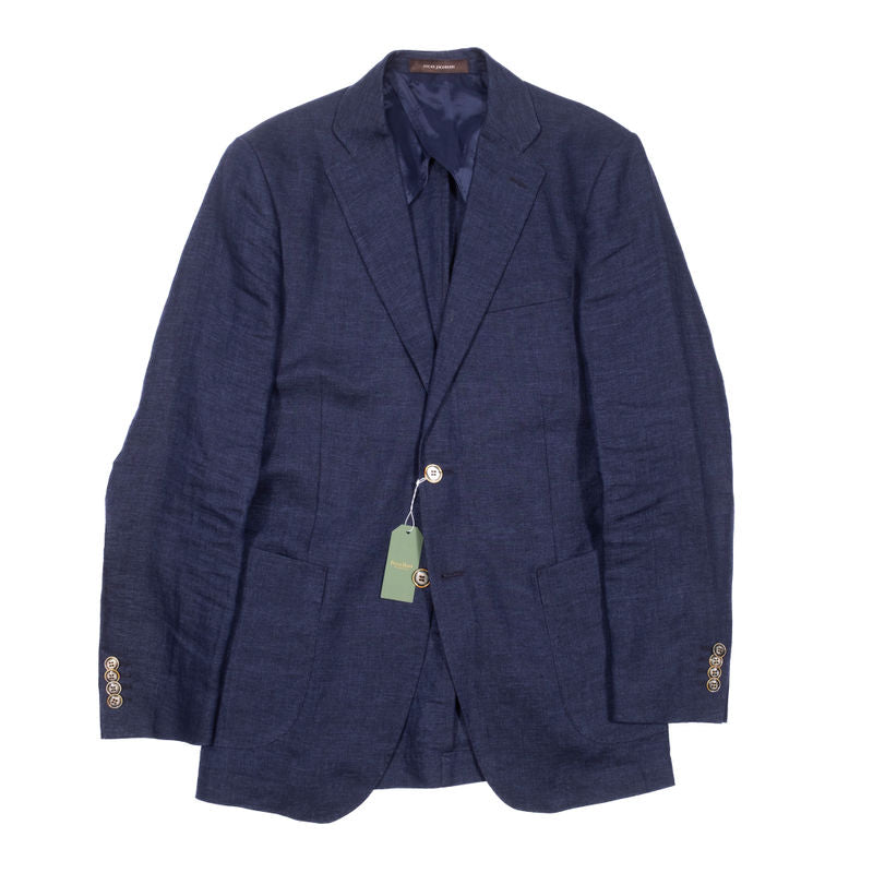 Oscar Jacobson Blue Linen Sport Coat