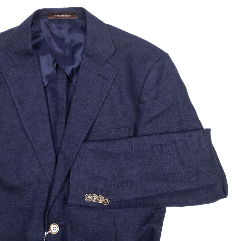 Oscar Jacobson Blue Linen Sport Coat