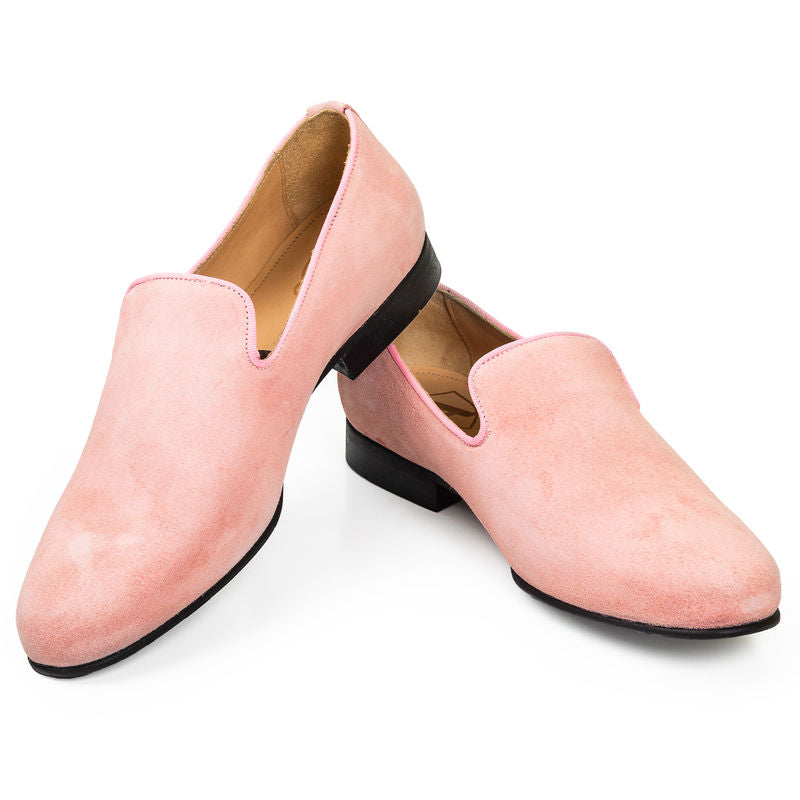 Pink Coloured Suede Slippers