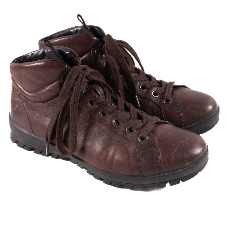 Prada Brown Leather Boots Sz 6 UK