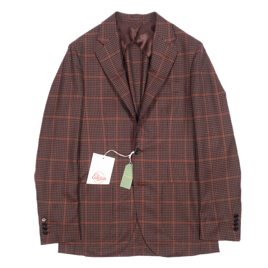 Neapolitan Hand Tailored Brown Wool Sport Coat Sz 48