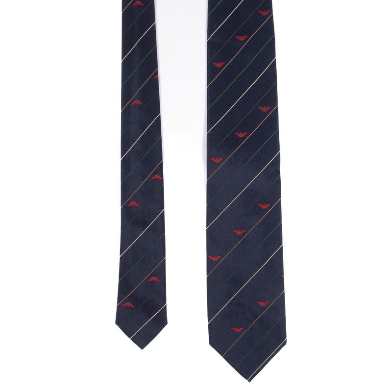 Armani Navy Striped Tie