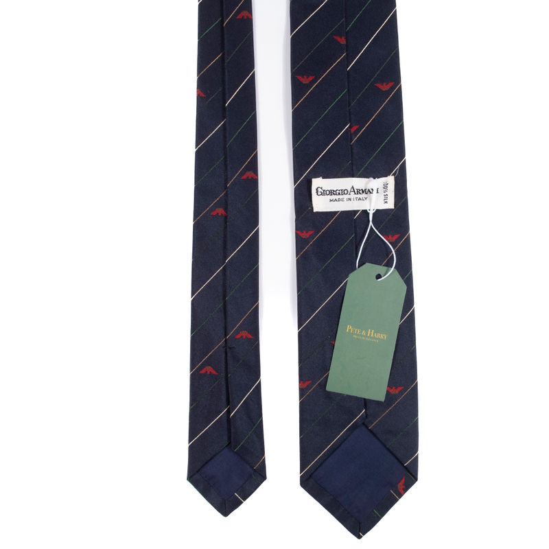 Armani Navy Striped Tie