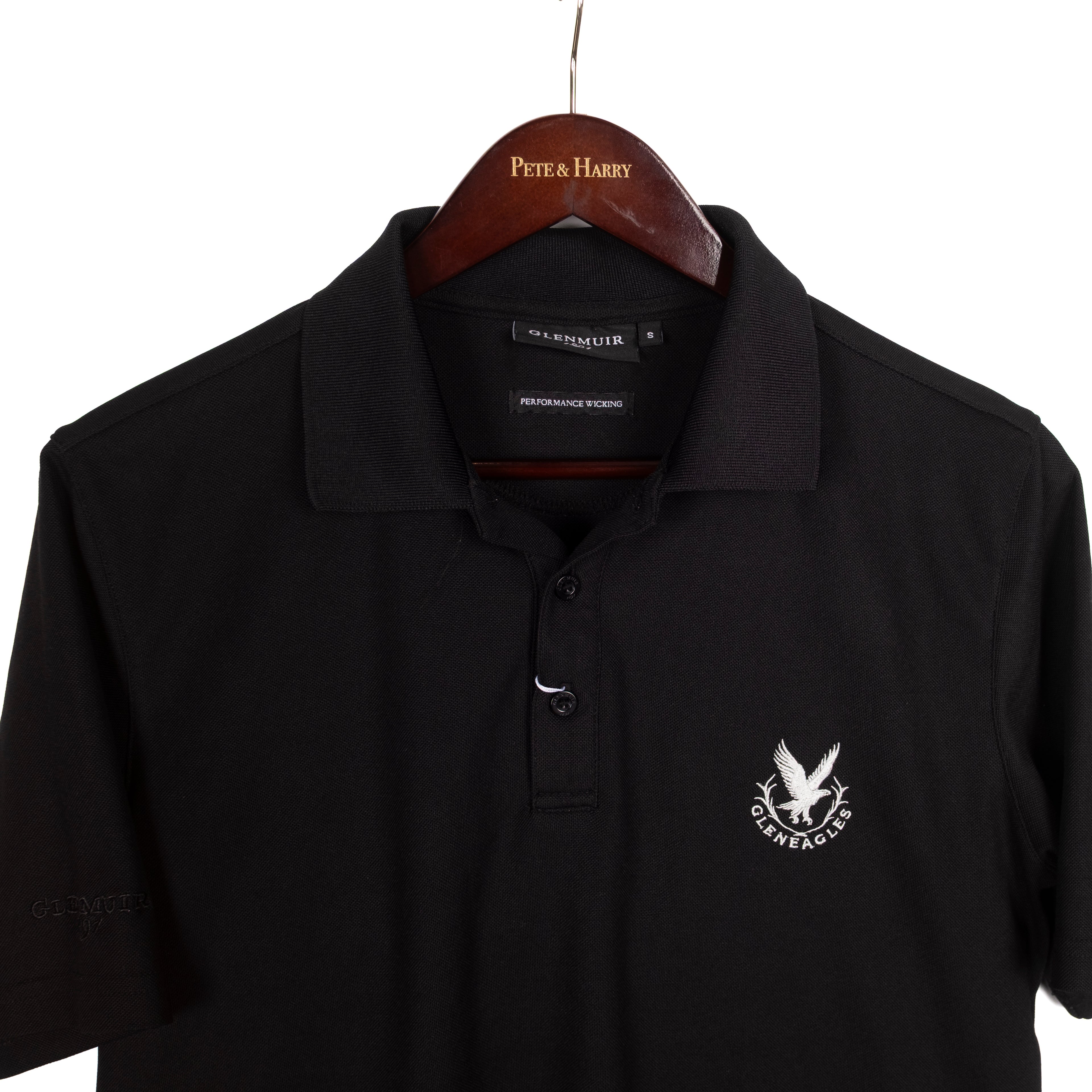 Black Moisture Wicking Polo Shirt
