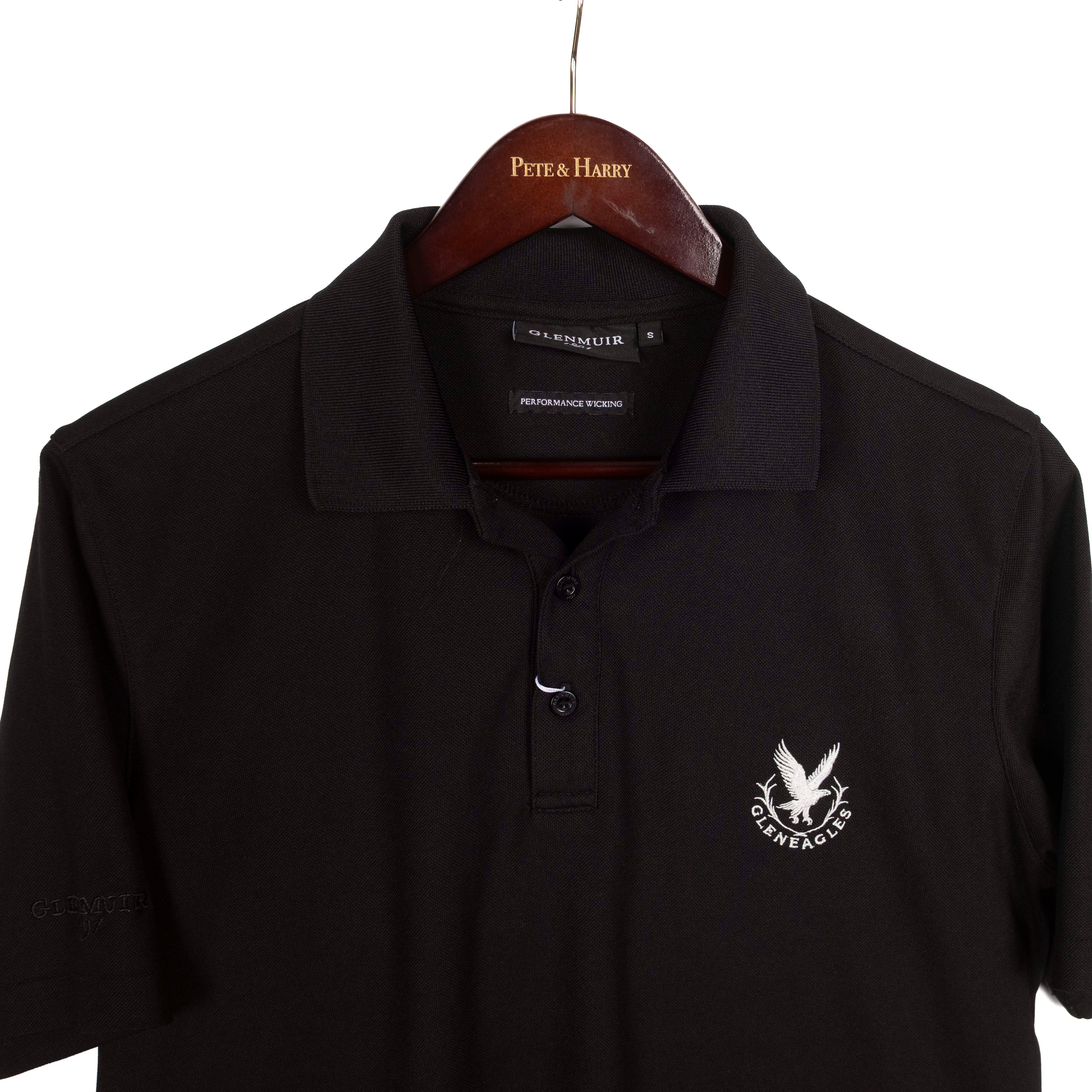 Black Moisture Wicking Polo Shirt