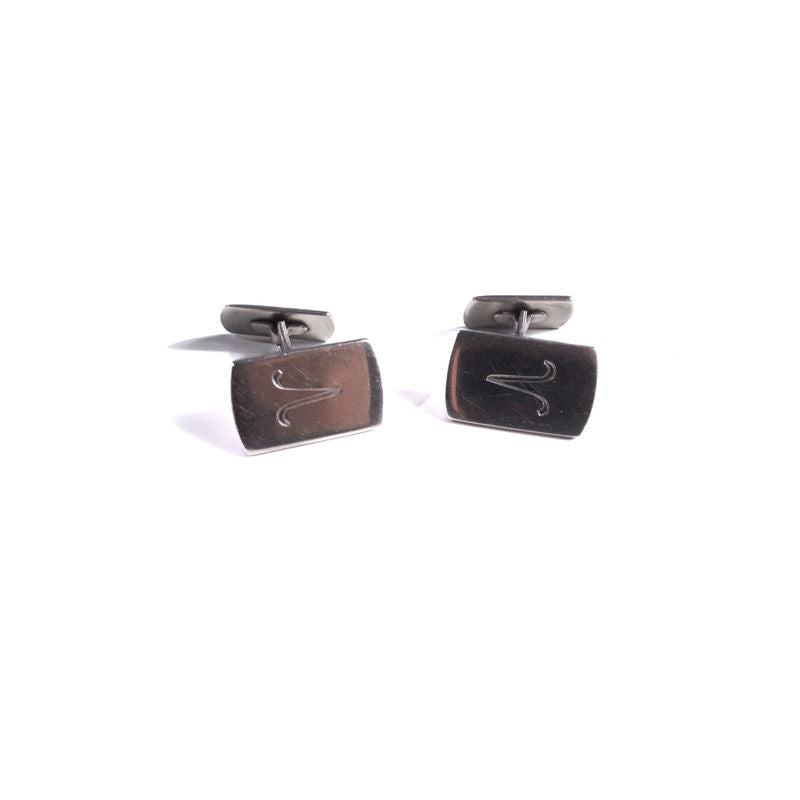 Cufflinks with Engraved V