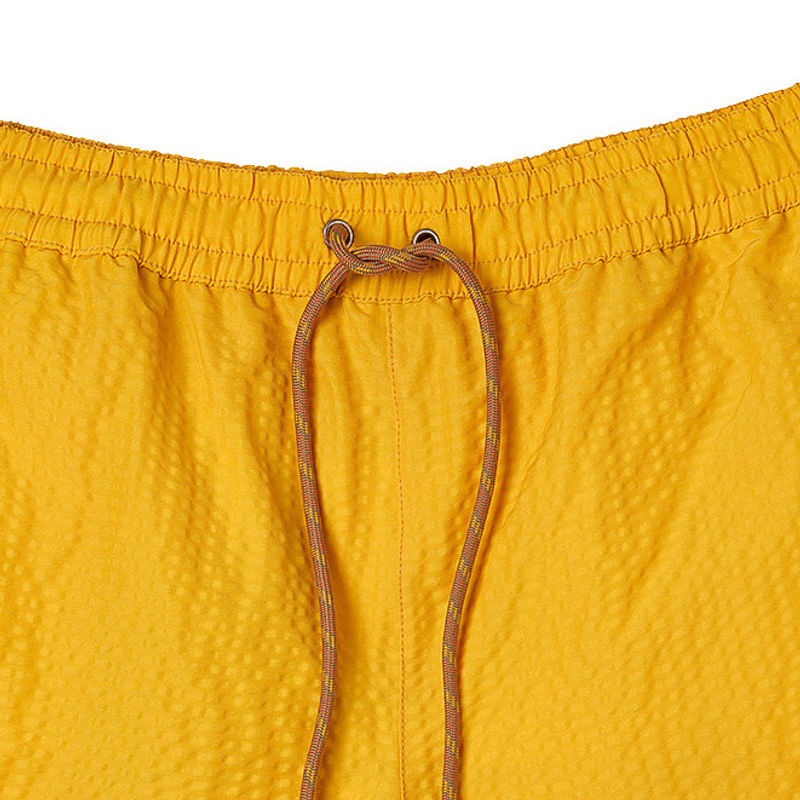 Yellow Seersucker Swim Shorts