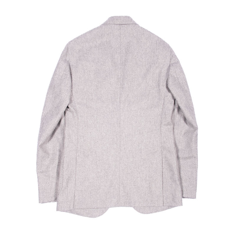 Neapolitan Hand Tailored Light Grey Holland & Sherry Flannel Sport Coat Sz 48