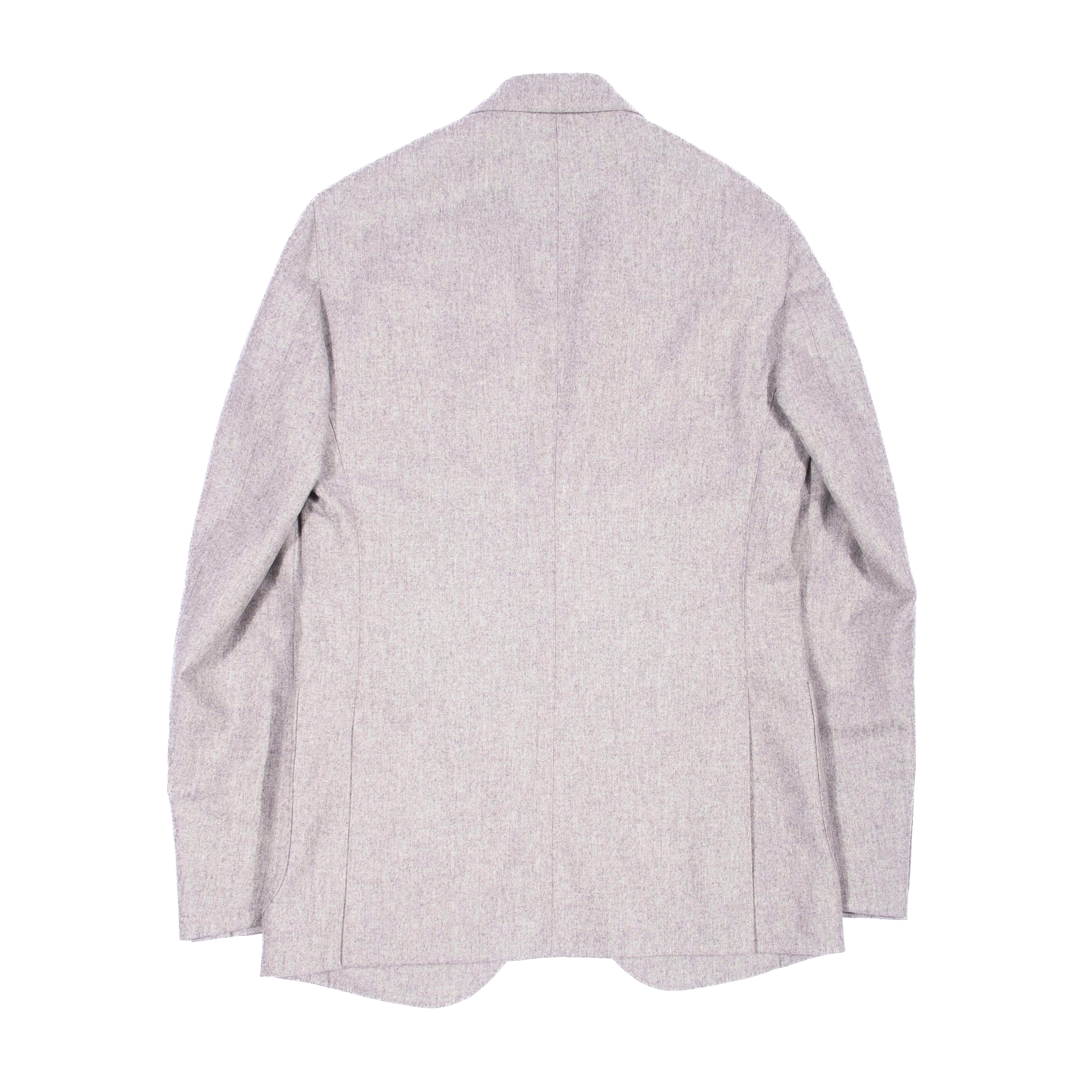 Neapolitan Hand Tailored Light Grey Holland & Sherry Flannel Sport Coat Sz 48