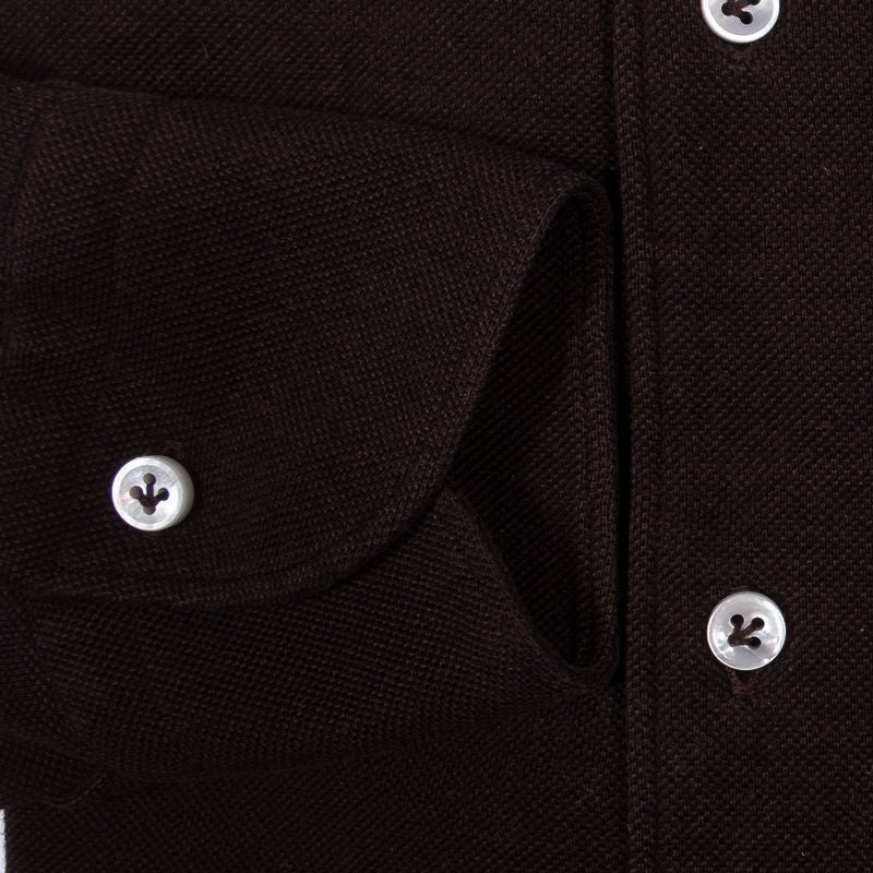 Brown Camp Collar Shirts Casual Shirt