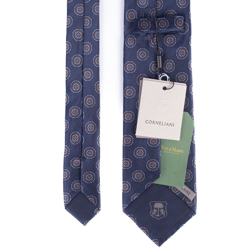 Navy Patterned Tie
