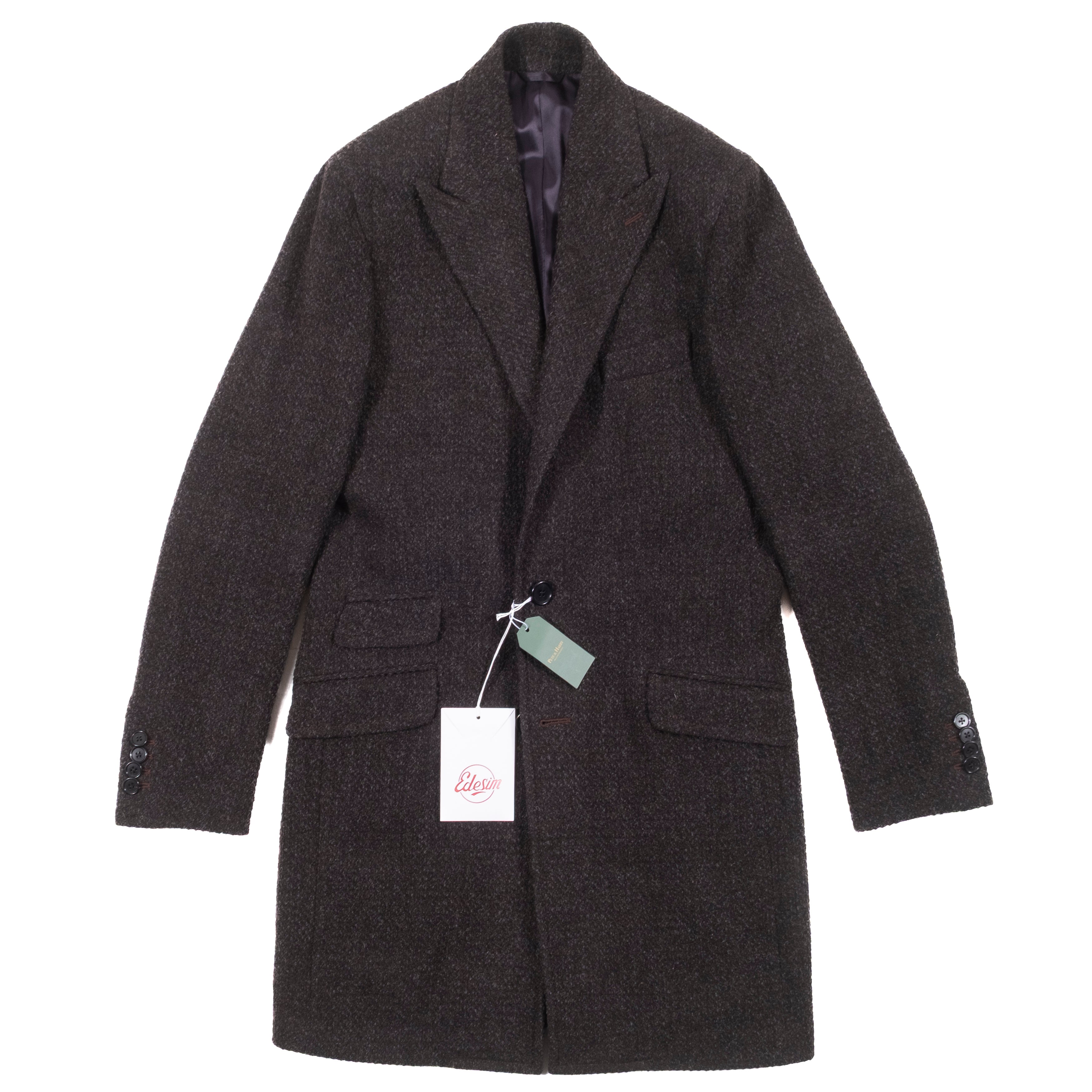 Neapolitan Hand Tailored Brown Tweed Coat