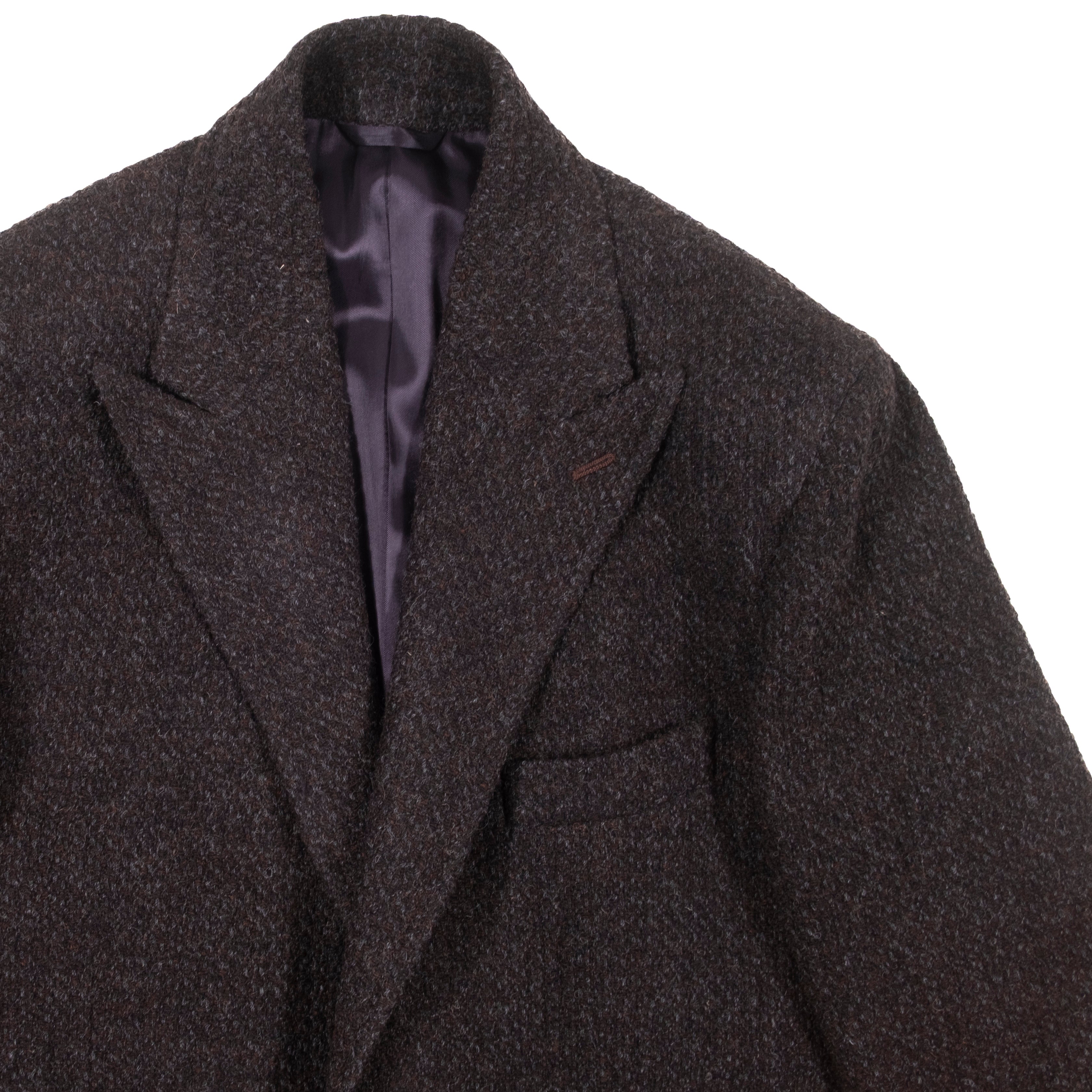 Neapolitan Hand Tailored Brown Tweed Coat