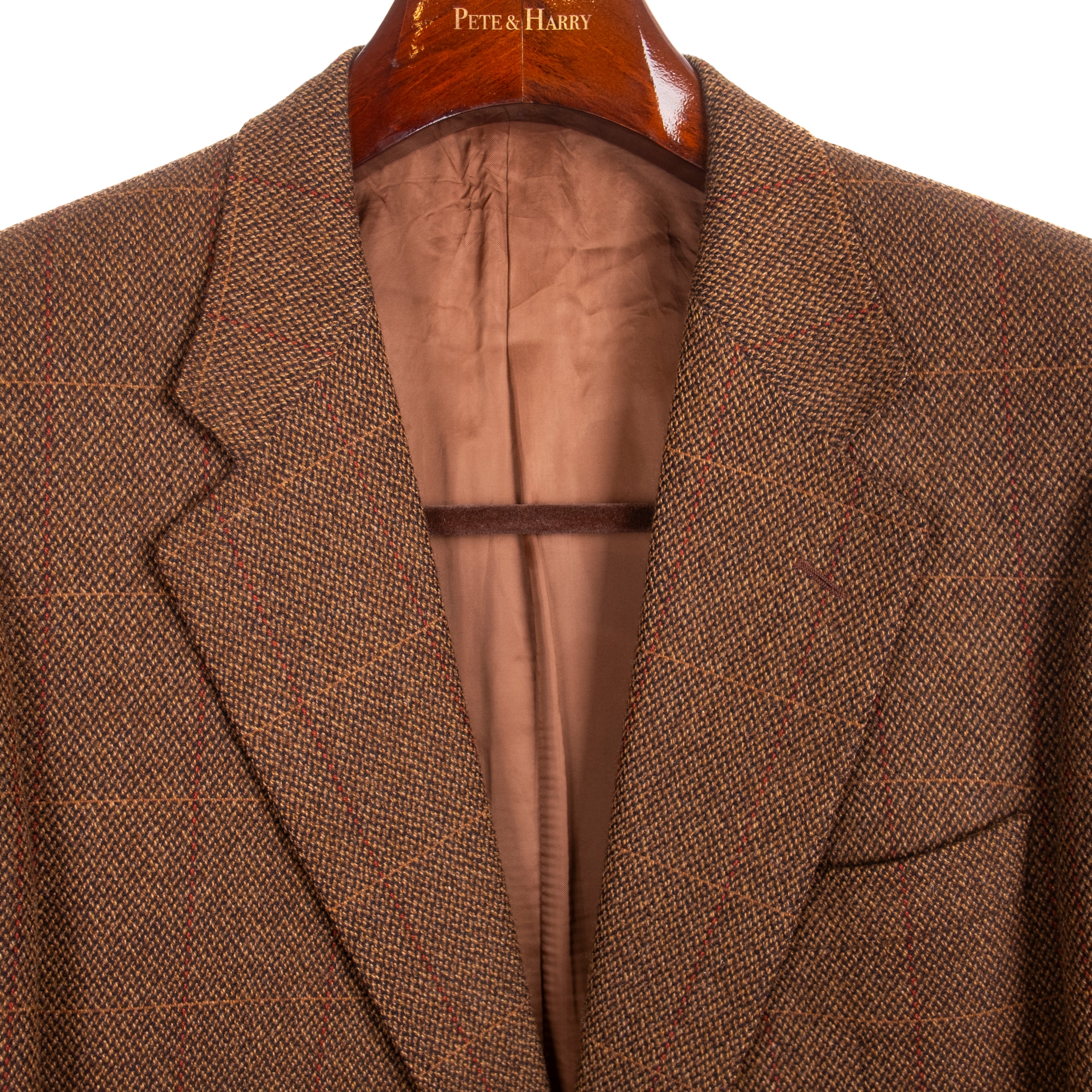 Brown Check Cashmere Sport Coat