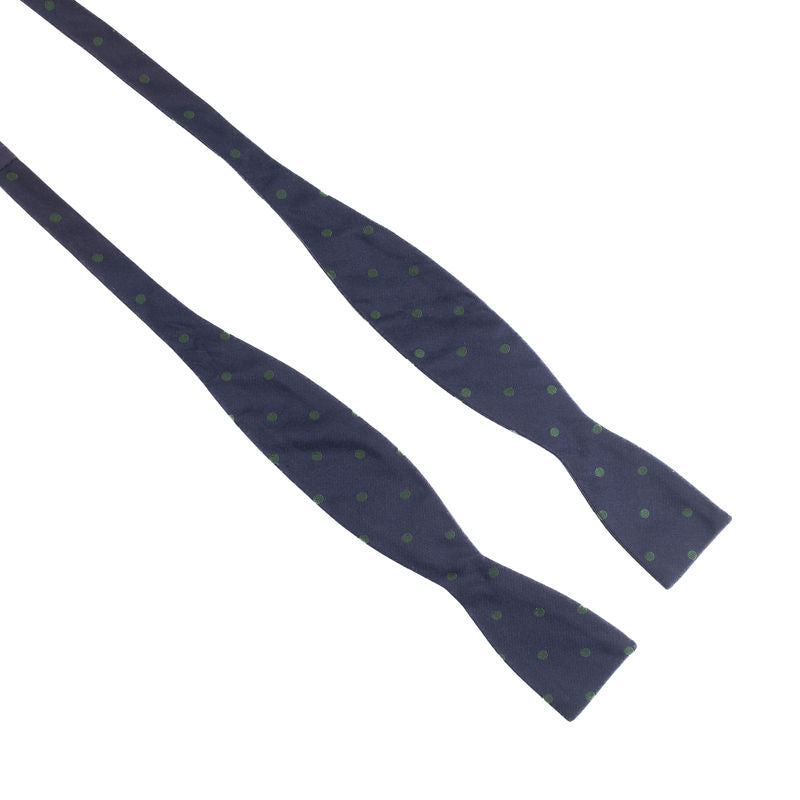 Blue Bow Tie with Green Dots