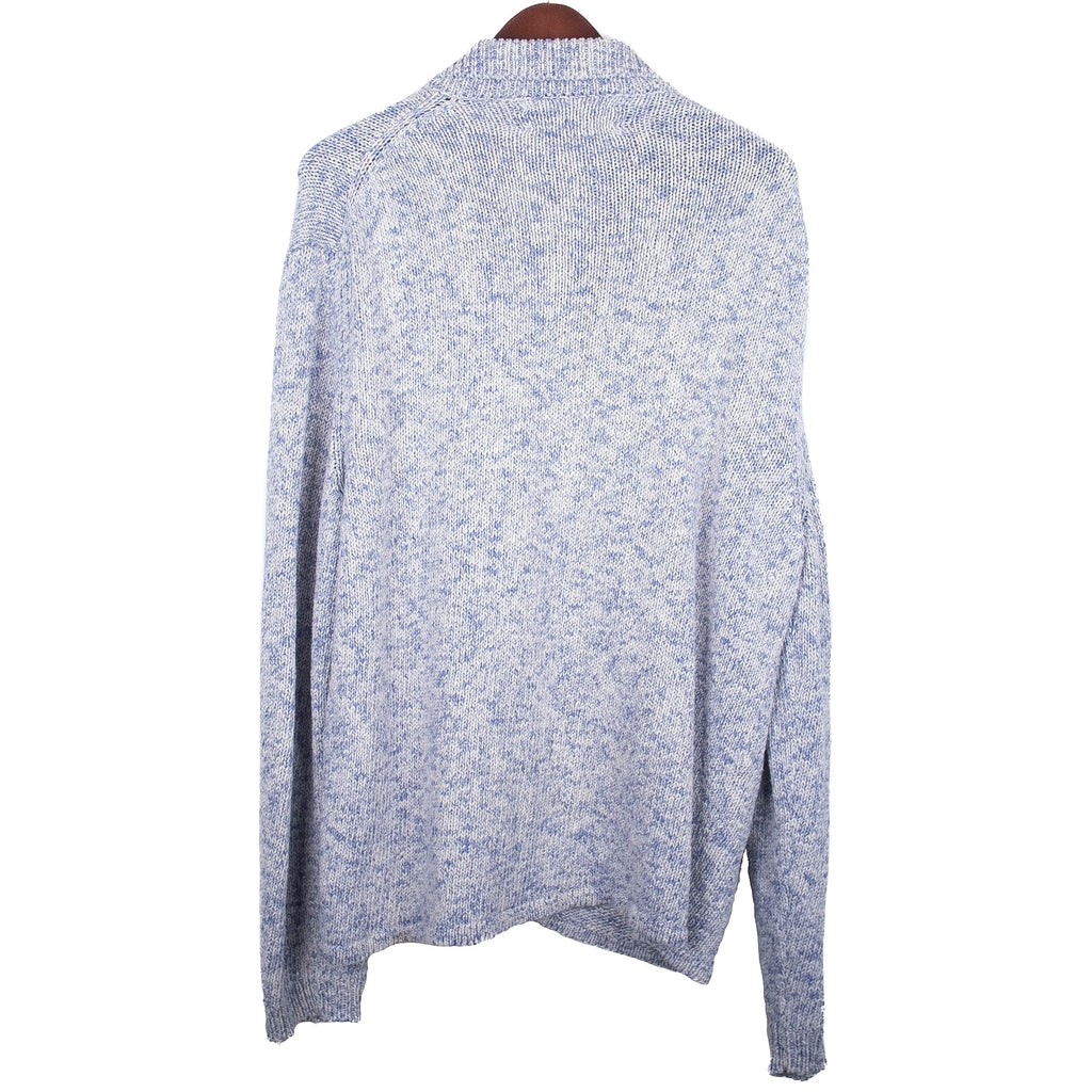 Blue White Woven Cardigan