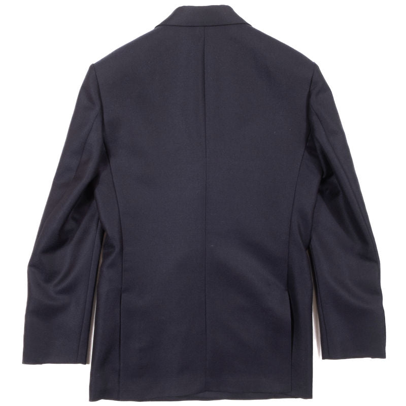 Neapolitan Hand Tailored Navy Double Breasted Cavalry Twill Sport Coat Sz 46