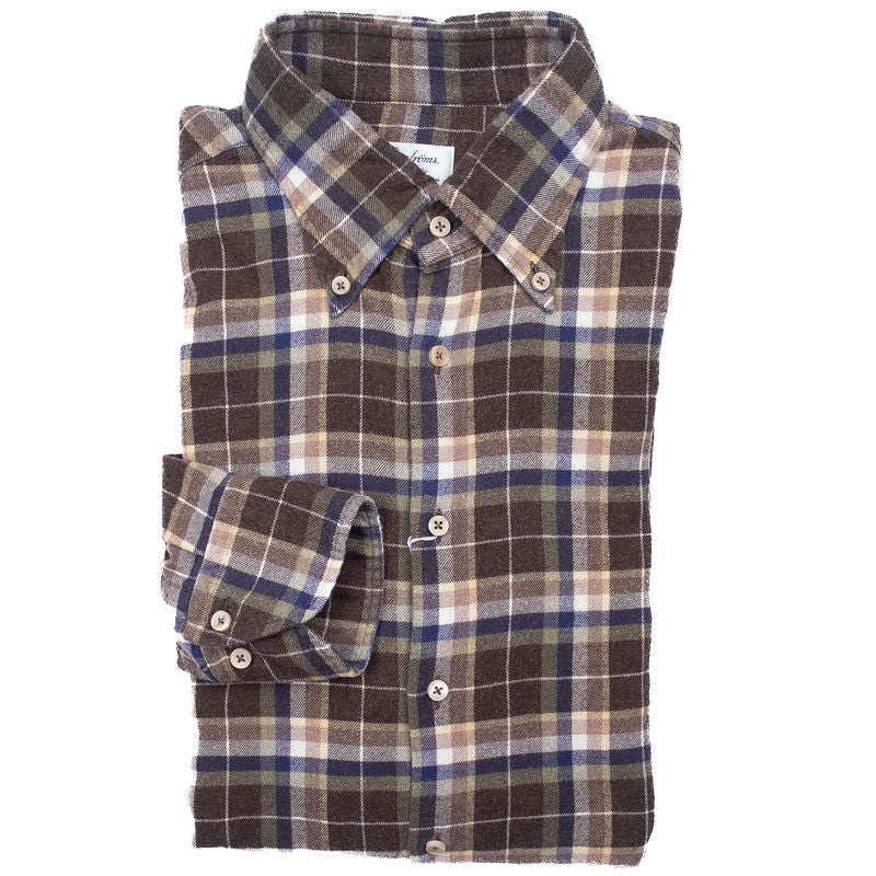 Blue and Green Checks Flannel Shirt