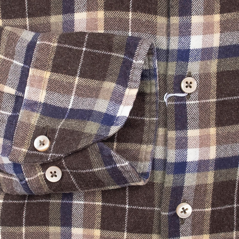 Blue and Green Checks Flannel Shirt