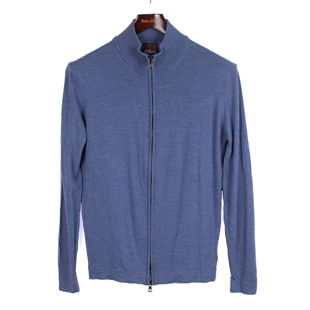 Blue Zip Cardigan