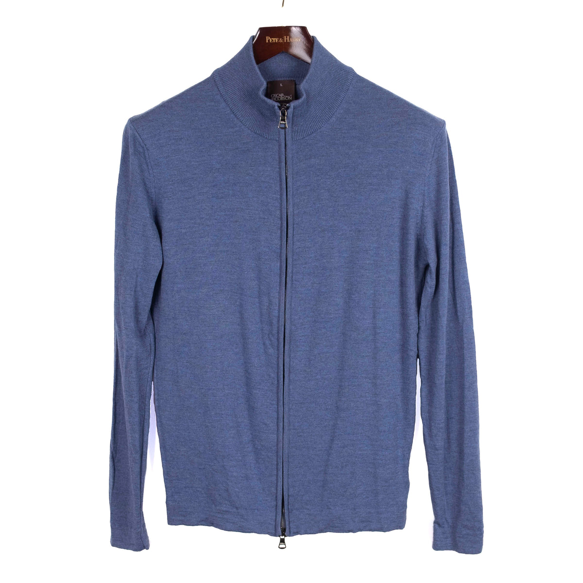 Blue Zip Cardigan