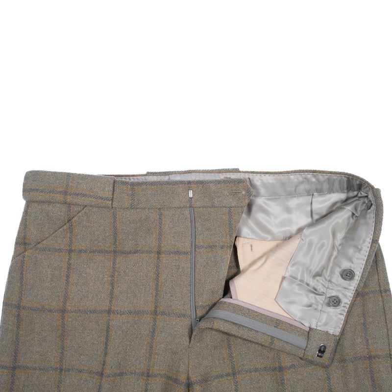 Green Windowpane Hunting Tweed Suit