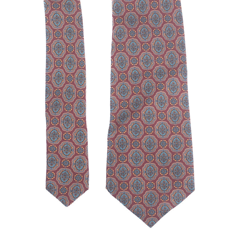Valentino Burgundy Medallion Tie