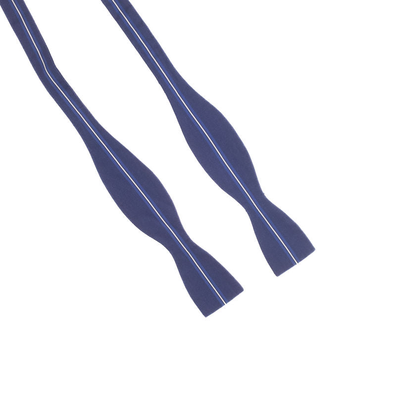 Blue Striped Bow Tie